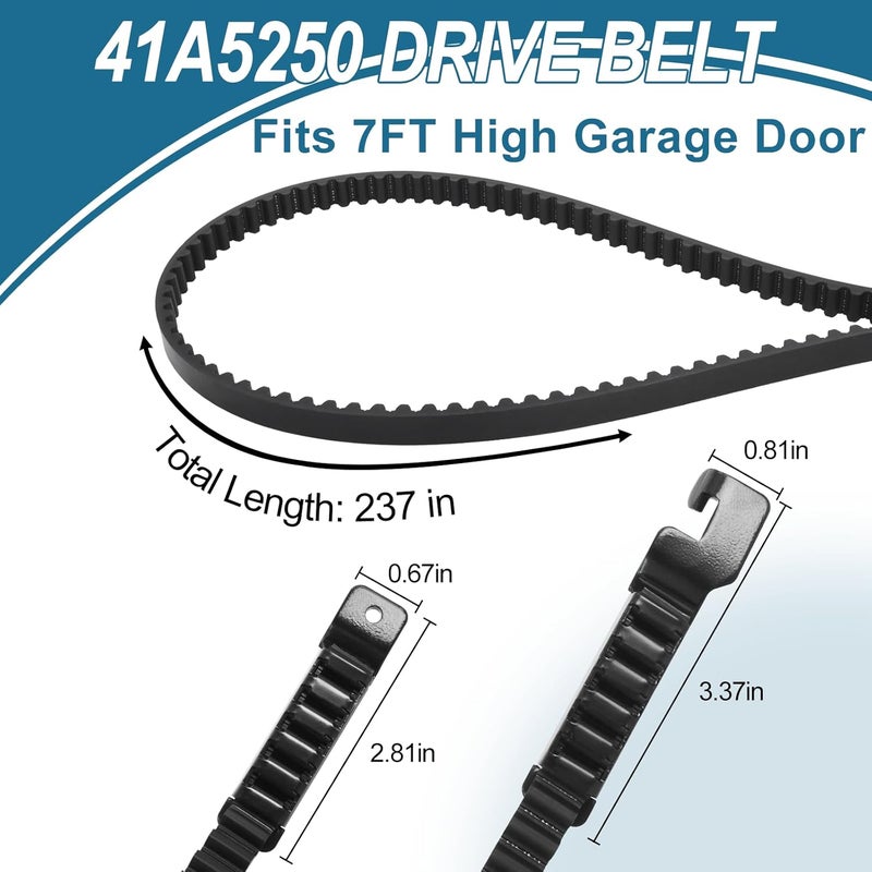 Ketofa 41A5250 Drive Belt, 41AB050-2 for 7ft High Garage Door, 237'' 041A5250 Belt Compatible with Chamberlain/Craftsman/LiftMaster/Sentex/Whisper Garage Door Opener - Image 3